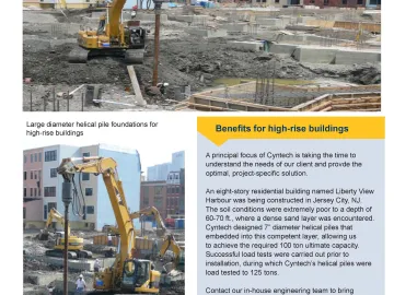 Helical pile foundations for high-rise buildings