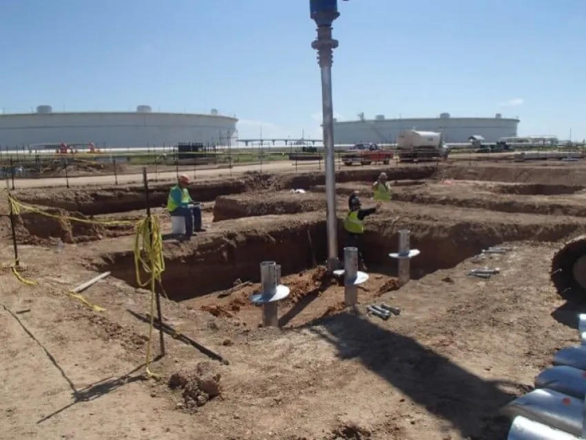 Installing helical piles