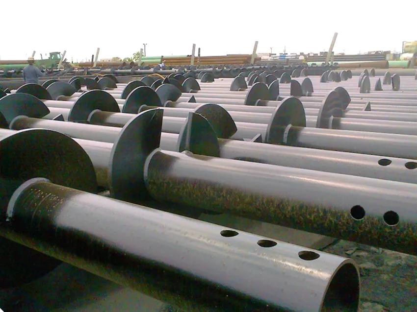 Helical piles manufactured for Reficar Refinery